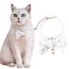 Collier pour animaux de compagnie, élégant et réglable, pour chat et chien, avec nœud en fausses perles, joli cercle de cou pour animaux de compagnie, accessoire pour animaux de compagnie