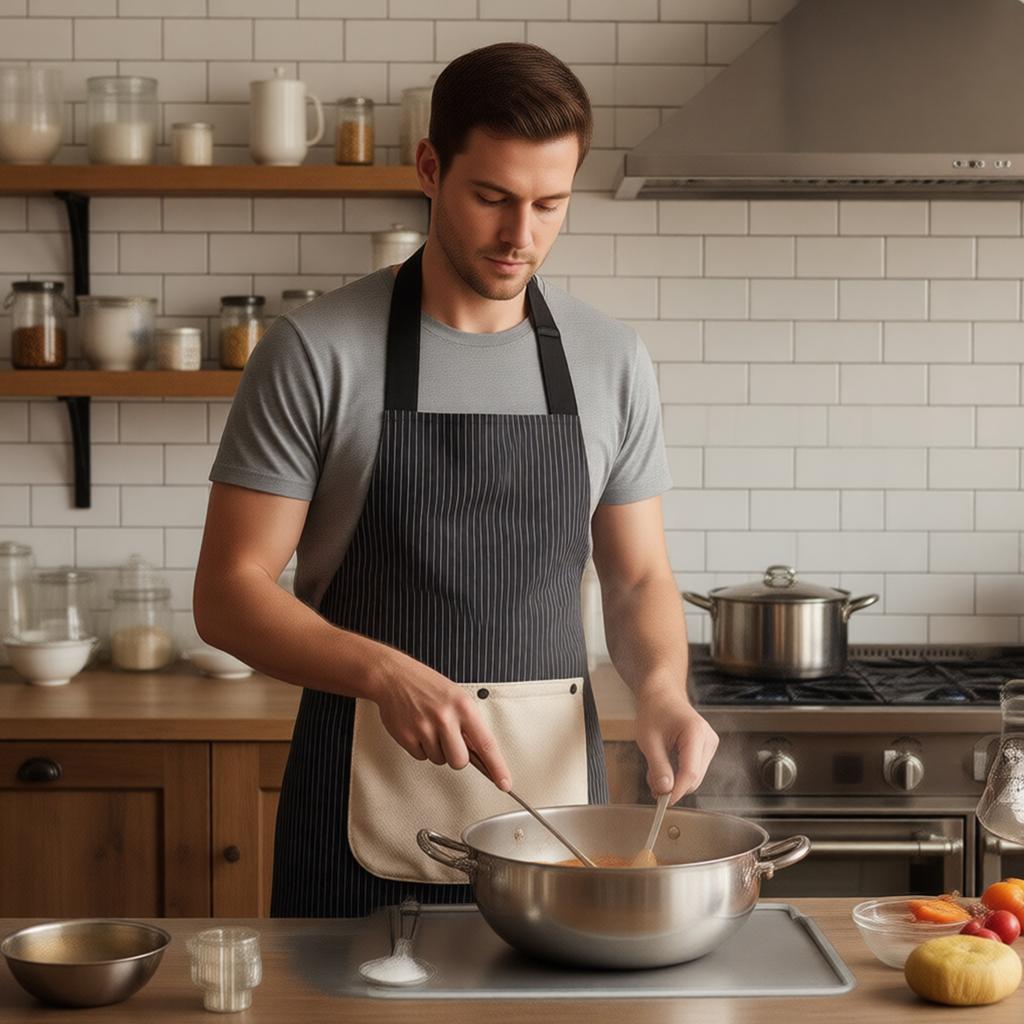 Waterproof Kitchen Apron with 2 Removable Towel Pockets No-Tie Cross Back Chef Apron for Men & Women Cooking Baking Grilling BBQ