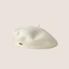 Beret Women's Fashion Retro Casual Wool Beret Artist Hat Wool Versatile Knitted Round Top Bud Hat Warm Hat