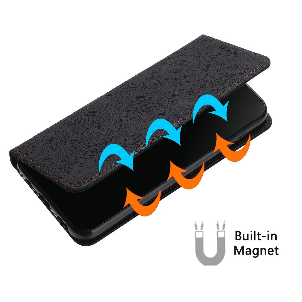 Etui dla Xiaomi Redmi Note 14 5G z nadrukowanym kwiatem, portfel, podstawka, skórzany pokrowiec na telefon