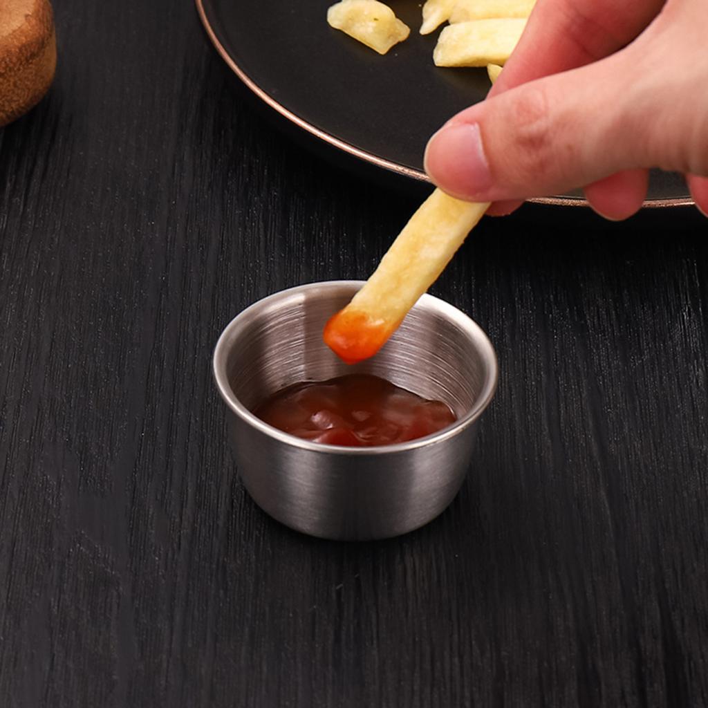 304 Stainless Steel Transparent Lid Cup Small Dish, Tomato Sealed Leak Proof Fresh Keeping Box Dipping Plate