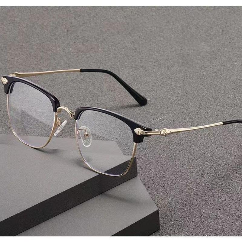 Metal Half Frame Reading Glasses Men Women Fashion Transparent Presbyopic Glasses for Middle-aged and Elderly +1.0 To +4.0