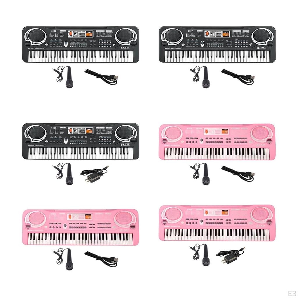 61 Keys Electronic Piano for Children, Musical Keyboard, Self-entertainment Sound Toys, Holiday