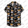 One Piece Anime Tecknad Tryck Herrskjorta med Krage Hawaiiskjorta Casual Strandsemester Sommar Kortärmad T-shirt Överdimensionerad Barn/Vuxen Topp
