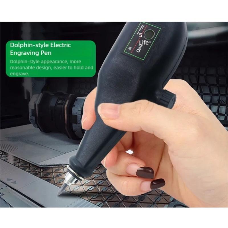 Electric Mini Engraving Pen For DIYer Crafts Metal Wood Plastic Marking Compact Lightweight Design With Precise Motor