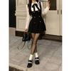 New early autumn women's clothing strap skirt daughter college style fake two-piece suit dress spring and autumn