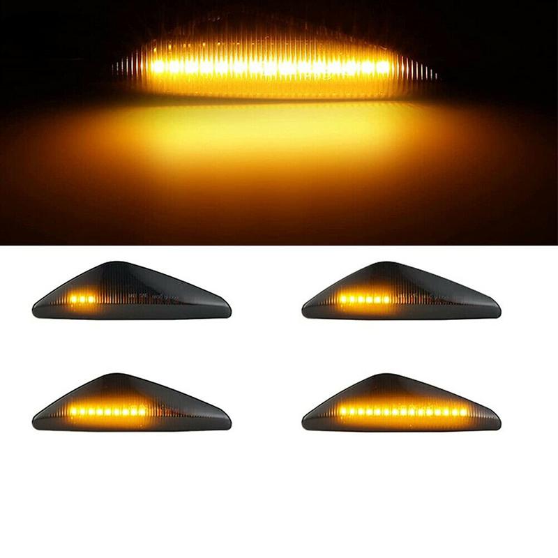 POSSBAY New 1 Pair Smoked LED Fender Side Marker Light Turn Signal For BMW X3 F25 X5 E70 X6 E71 E72