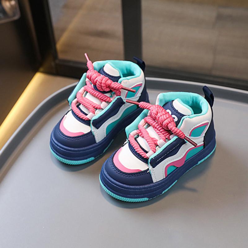 Весенние новые повседневные туфли для мальчиков и девочек с однотонной подошвой — фото 8