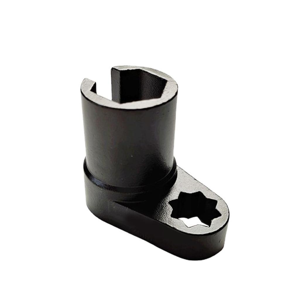 

22 мм автомобильный смещенный ключ для датчика кислорода, 3/8-дюймовый привод, инструмент для снятия датчика кислорода, адаптер для гнезда датчика кислорода, ключ для двигателя чёрный