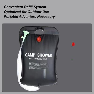 20L Solar Shower Bag with Hose and Showerhead Foldable Outdoor Bath Water Bag Camping Sun Compact Heated Water Shower Bags