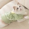 New Cat Clothes Autumn Small Flower Three-dimensional Flying Sleeve Two-legged Clothes Into Kittens To Prevent Hair Loss Autumn Warm Pet Clothing