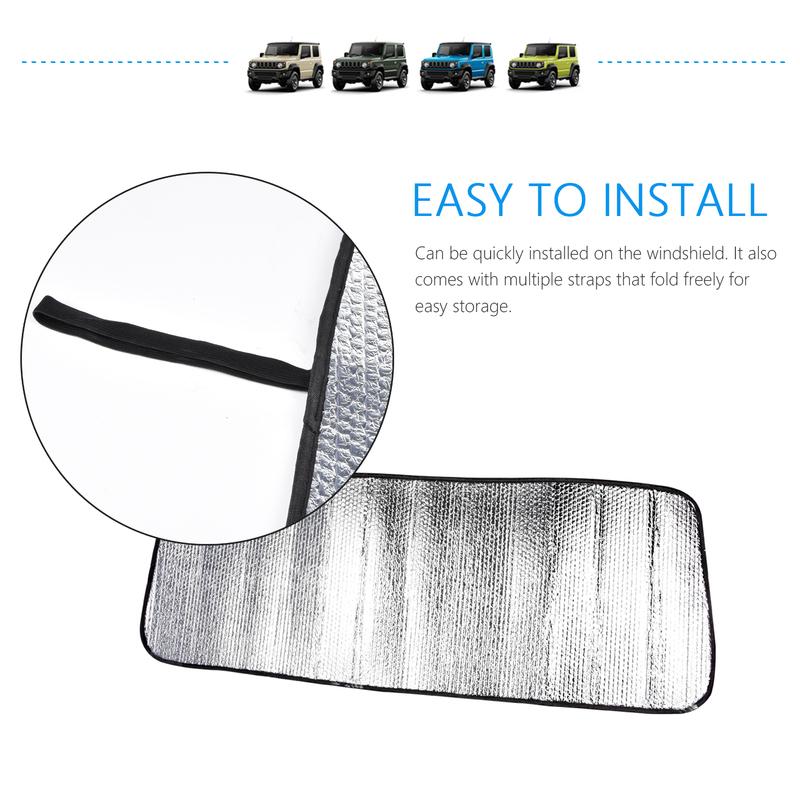 Car Front Window Sunshade UV Protection Shade Sun Protector Windshield Visor Cover For Suzuki Jimny JB64 JB74 JB64W JB74W 2019+