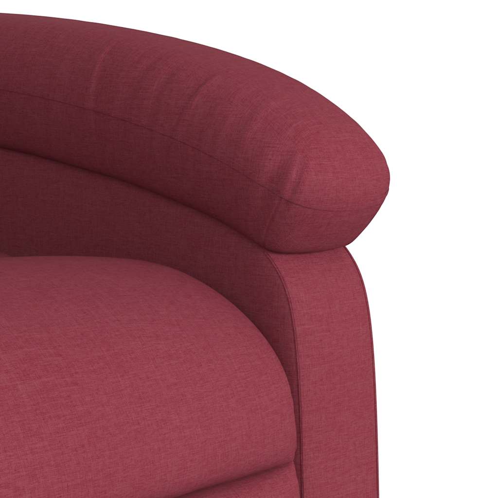 Electric Massage Chair Burgundy Fabric