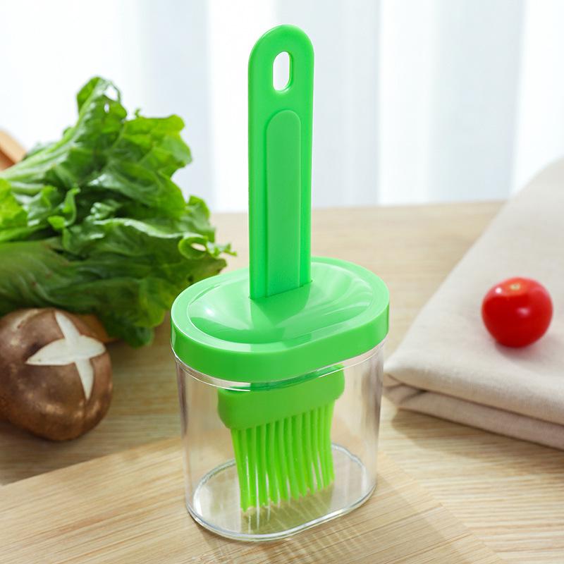 High-Temperature Resistant Silicone Oil Brush with Integrated Bottle for Kitchen and BBQ