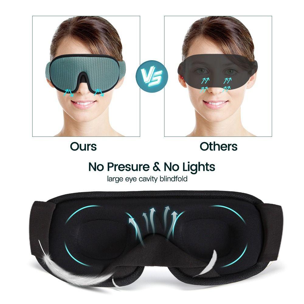 Breathable 3D Sleeping Mask Adjustable Strap Sleeping Aid Eyepatch Eye Cover Household