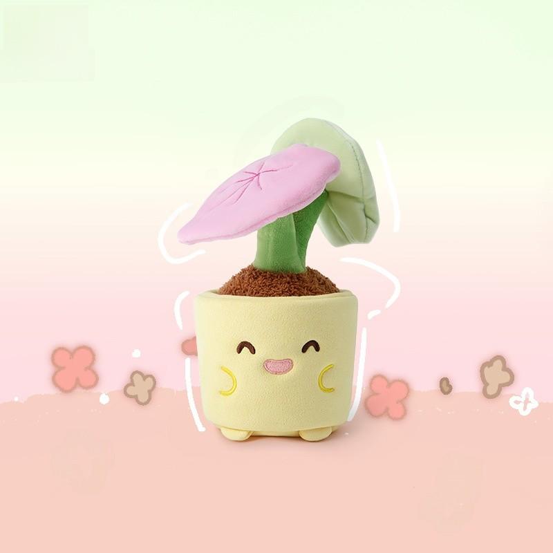Short Toy Plush Mushroom Forest Plant Pot Lucky Grass Gift Girls Home Decoration
