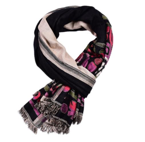 New Fashion High Quality Men's Long Cotton Scarf Double Arabian Element Men's Leisure Scarf