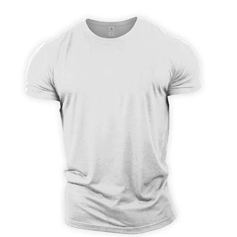 Summer Sports Loose Large Size Cotton Short Sleeve Men'S Training Running Muscle Simple Casual Fitness Short Sleeve T-Shirt