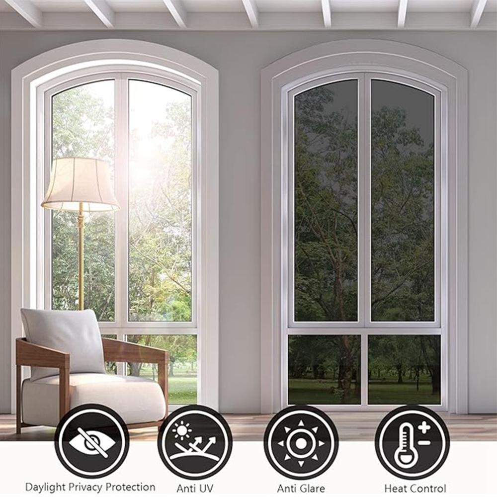 50x100cm Sichtschutzfolie für Fenster Büro Zuhause Balkon Einseitig UV-Schutz Statisch haftend Glasfolie