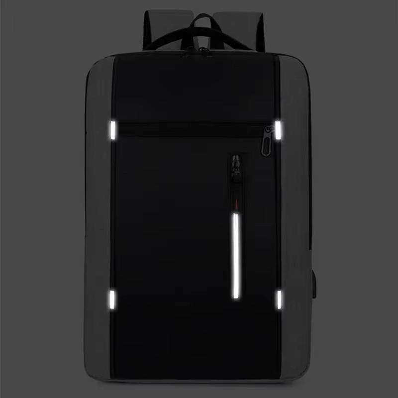 Men's Waterproof USB School Backpack Oxford Cloth 15.6 Inch Laptop Backpack Stylish Unisex Business School Back Pack