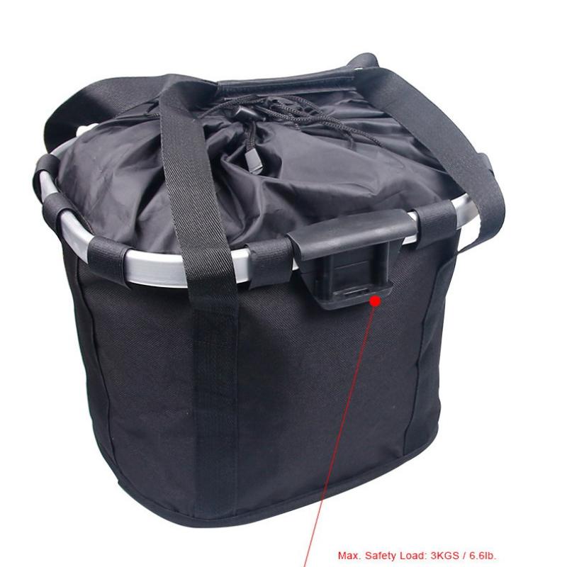 Bicycle Front Basket Bike Small Pet Dog Carry Pouch 2 In 1 Detachable Cycling Handlebar Tube Hanging Fold Luggage Bag