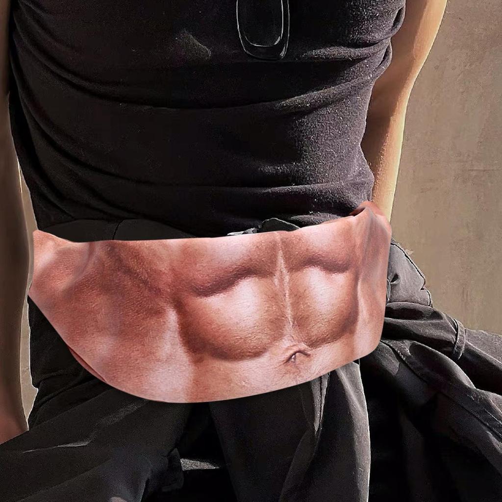 3D Belly Waist Dad Bag Lightweight Waterproof Purse Novelty Shoulder Fanny Pack for Sport