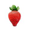 Handcrafts Crystal Strawberry Ornament Glass Fruit Miniature Figurine Paperweight for Living Room or Office Decoration