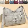 Women's Faux Leather Multi-pocket Crossbody Bag
