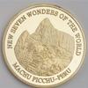 7PCS Seven Wonders Challenge Gold Badge, World Architecture Memorial Gold Coin Decoration Collection