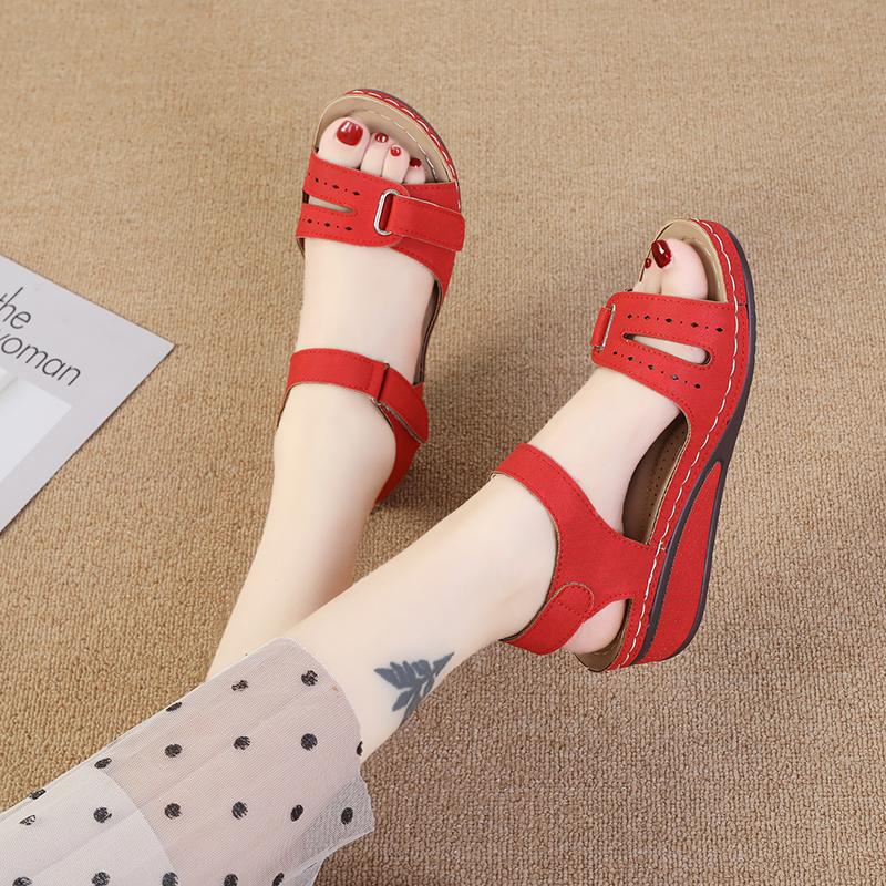 Women Wedge Heel Sandals Adjustable Buckle Strap Comfort Beach Mules 43