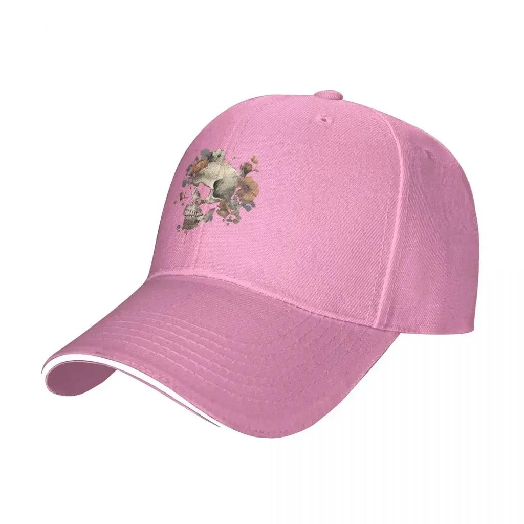 Floral Skull Skeleton Halloween Baseball Cap Fashion Boho Graphic Sandwich Cap Unisex Women Adjustable Caps Hat Outdoor