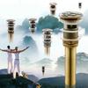 Bathroom Basin Sink Pop Up Drain Antique Brass Clic-clac Waterlet Vanity Sink Waste Drainer Art Carving Bathroom Accessories
