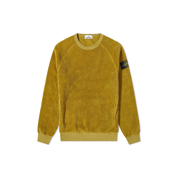 

Stone Island Fw21 Micro Logo Fleece Pullover Sweatshirt Men sweatshirt Yellow 751560234-V0098 M