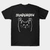 Taglia Asiatica Uomo T-shirt Nera Stampata Soundgarden Stampa a Trasferimento Termico Senza Taglio T-shirt in Cotone