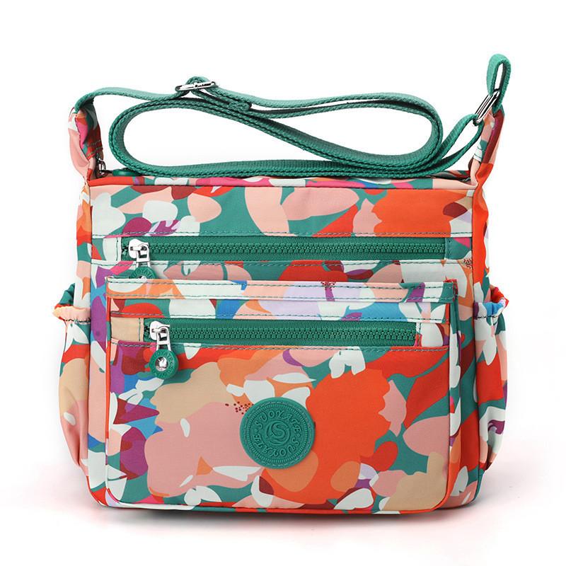 Trendy Large Capacity Nylon Mom Bag Fashionable Water-repellent Crossbody Shoulder Bag MuCai