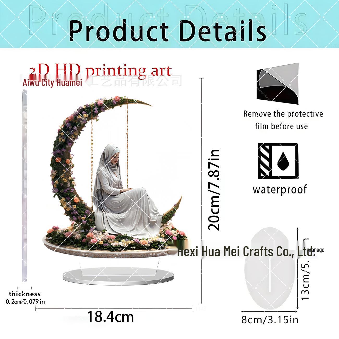 Christmas Moon Festival Flower Goddess Acrylic Scene: Home & Office Decoration