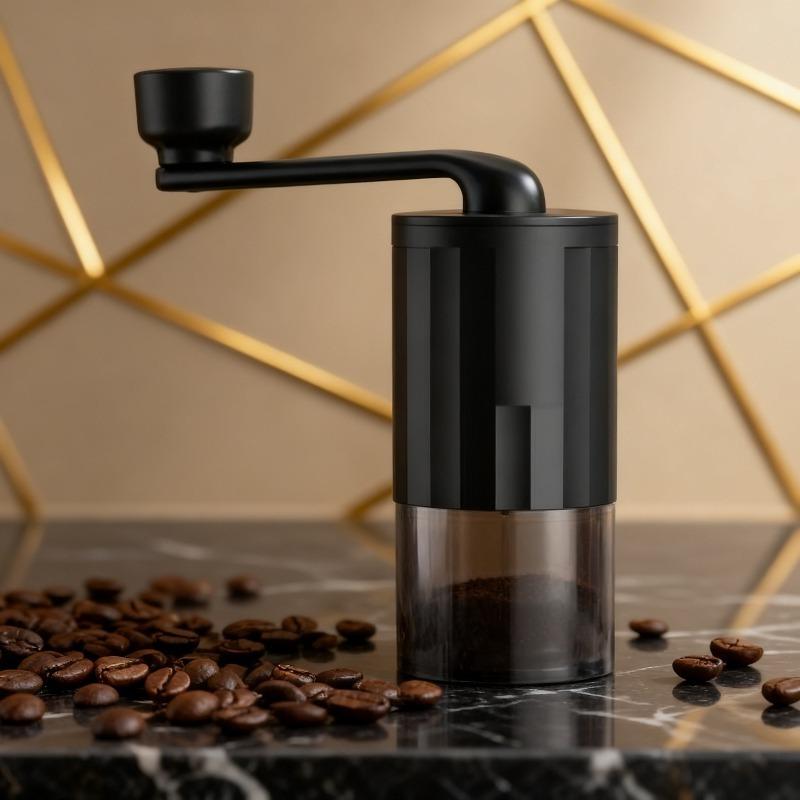 1pc New Hand Cranked Coffee Grinding Device Portable Lightweight Handheld Bean Mill for Home & Travel Manual Coffee Grinder