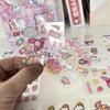Sanrio 100pcs Eco-friendly Transparent Cartoon Stickers Set - Cute Stars for Kids' Journals & Gifts