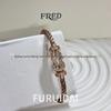 Fei Family Diamond Horseshoe Bracelet: Zodiac-Themed DIY Steel Wire for Couples