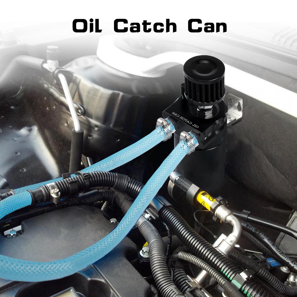 Baffled Oil Catch Can 0.3L Aluminum Alloy Breather Filter Universal
