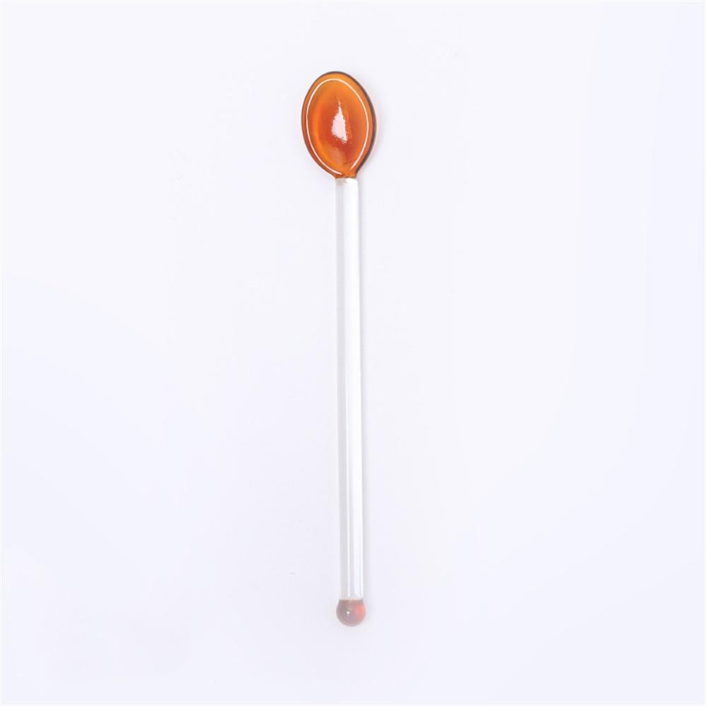 Glass Coffee Scoops With Long Handle Colorful And Cute Teaspoon Kitchen Accessories Milk Dessert Ice Cream Spoon