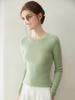 Damen Slim Fit Pullover aus 100 % Kaschmir mit Rundhalsausschnitt – Herbst/Winter Basisschicht