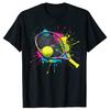 Fun and Colorful Tennis Player Graphic Tshirt Womens Fashionable Casual Tshirt Women Clothing Fashion Summer Streetwear Y2K