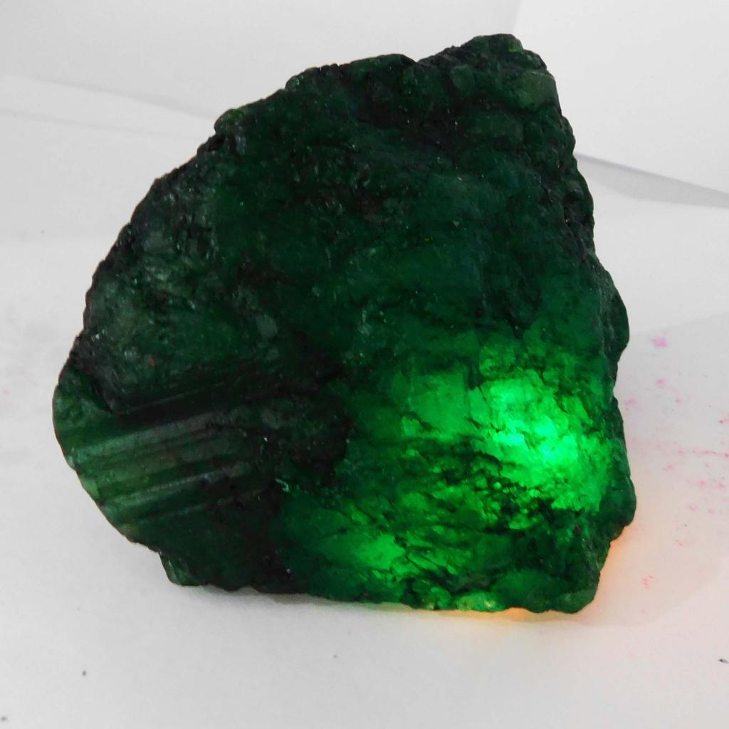 1035 Ct Natural Green Emerald Huge Rough Earth Mined CERTIFIED Loose Gemstone AZ-180