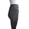 Falešná dvoudílná legínová sukně Vysoce elastická Jednobarevná plisovaná Skinny Kalhoty Sukně na běhání