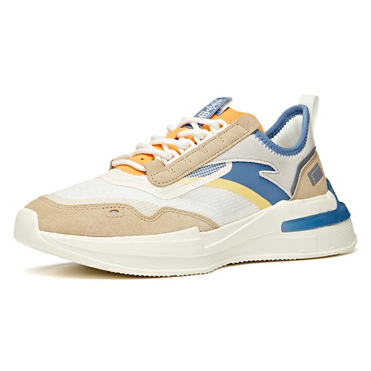 ANTA Casual Shoes Men's Low top Ivory White/Malt Light Brown/Shade 1 Gray 112128871-3