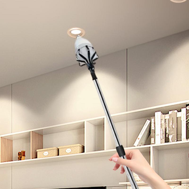 Light Changing Pole 13ft Stable Extension Pole Light Bulb Changer High Ceiling Light Changer With Pole Light Bulb Removal Tool