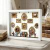 LED Light DIY Mini Museum Silhouette Box Miniature Desk Photo Frame Gold Frames Shadow Box Frame 8 Mini Figurines