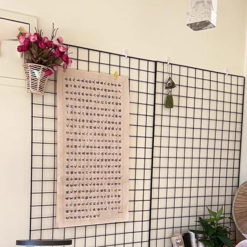 5 Sizes Nordic Metal Mesh Grid Diy Wall Photos Postcards Wall Art Display Mesh Organizer Pictures Photo Frame Shelf Home Decor