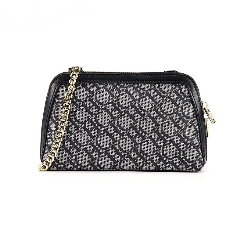 Letter Printed Leather Shoulder Bag Retro Crossbody Designer Light Luxury Chain Suede Fashion